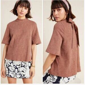 Anthropologie Bette Tie-Back Top - Current Air - Dusty Mauve - Size XS